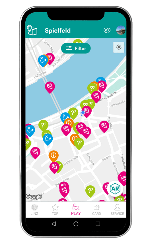 Smartphone Visit Linz App